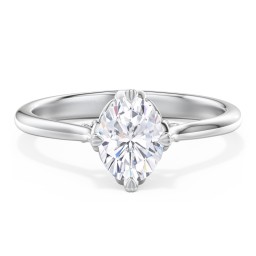Solitaire Engagement Ring with Vintage Filigree Setting