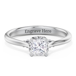 Solitaire Engagement Ring with Vintage Filigree Setting