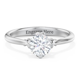 Solitaire Engagement Ring with Vintage Filigree Setting