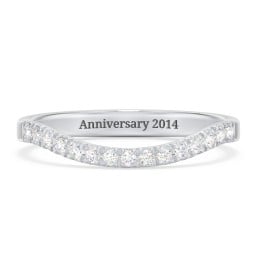 Micro Prong Half Eternity Curved Band