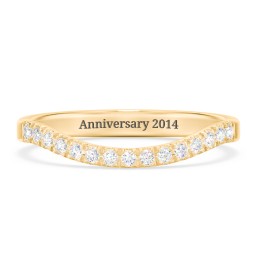 Micro Prong Half Eternity Curved Band