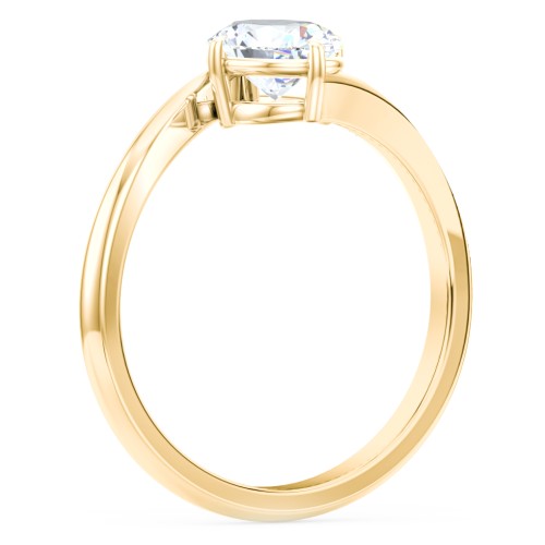 Diamond Solitaire Bypass Engagement Ring