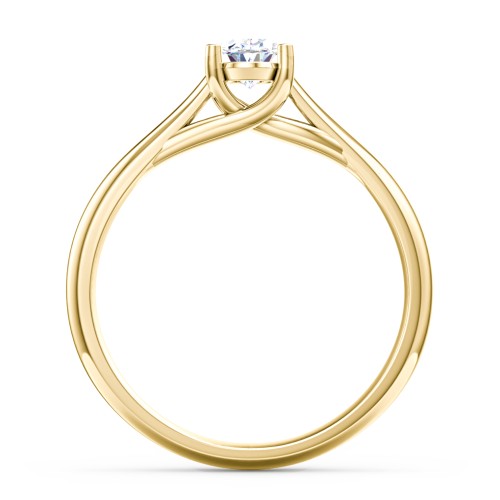 Classic Solitaire Engagement Ring – 10K Yellow Gold