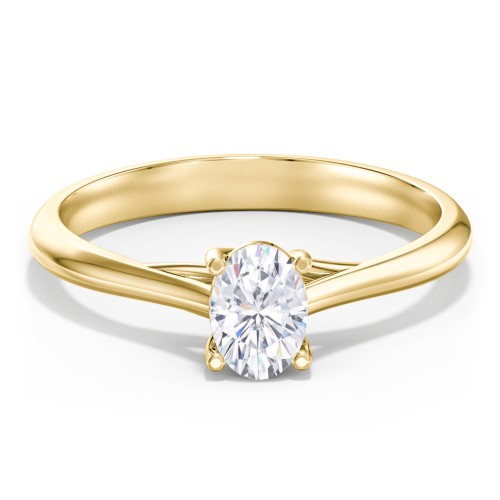Classic Solitaire Engagement Ring – 10K Yellow Gold