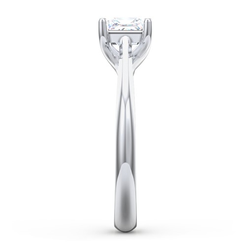 Classic Solitaire Engagement Ring – 14K White Gold