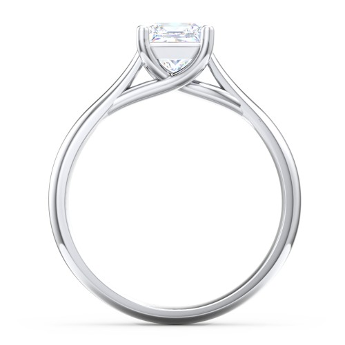 Classic Solitaire Engagement Ring – 14K White Gold