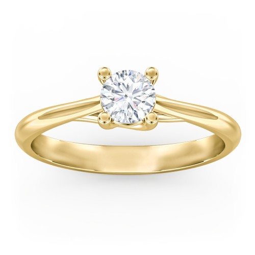 Classic Solitaire Engagement Ring – 10K Yellow Gold
