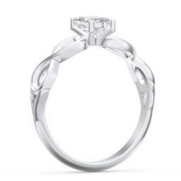 Diamond Solitaire Engagement Ring with Infinity Band