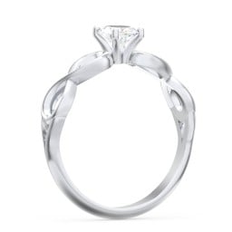 Diamond Solitaire Engagement Ring with Infinity Band