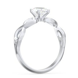 Diamond Solitaire Engagement Ring with Infinity Band