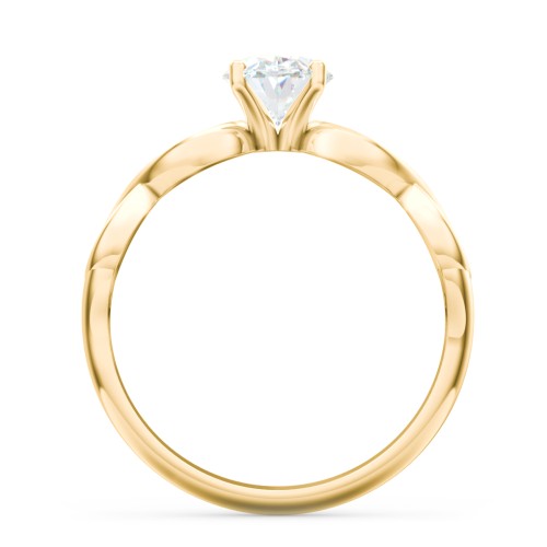 Diamond Solitaire Engagement Ring with Infinity Band