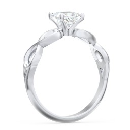 Diamond Solitaire Engagement Ring with Infinity Band