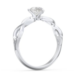 Diamond Solitaire Engagement Ring with Infinity Band
