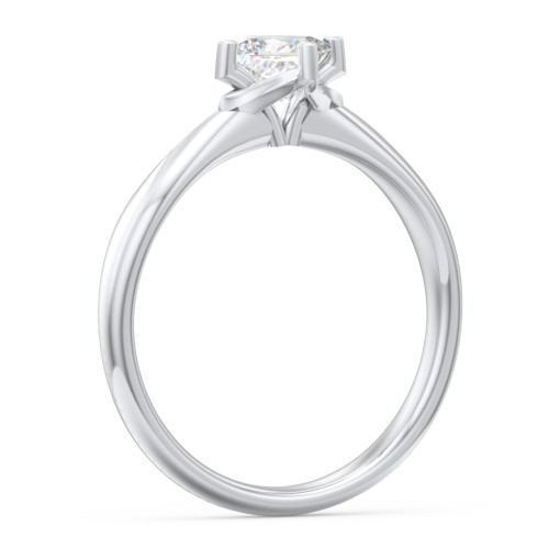 Classic Diamond Solitaire with 4 Prong Setting – 14K White Gold