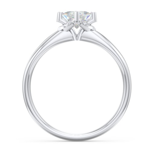 Classic Diamond Solitaire with 4 Prong Setting – 14K White Gold
