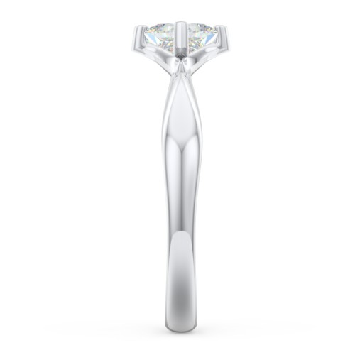Classic Diamond Solitaire with 4 Prong Setting – 14K White Gold