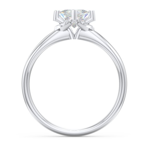 Classic Diamond Solitaire with 4 Prong Setting – 14K White Gold