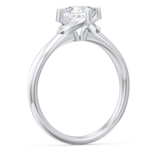 Classic Diamond Solitaire with 4 Prong Setting – 14K White Gold