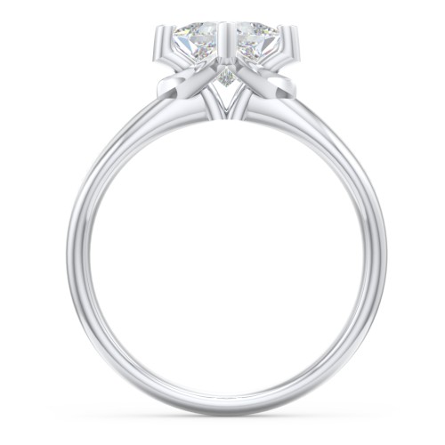 Classic Diamond Solitaire with 4 Prong Setting – 14K White Gold