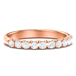 Classic Diamond Wedding Band in 10K Solid Rose Gold