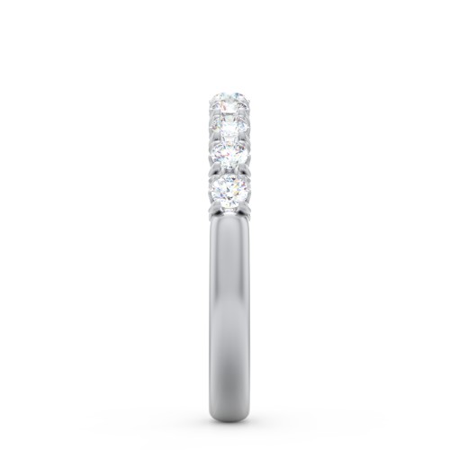 Classic Diamond Wedding Band – 14K White Gold with Lab Diamond
