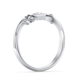 Diamond Leaf Band Ring