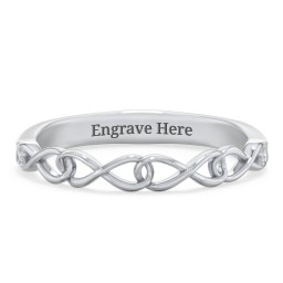 Intertwined Infinity Half Eternity Band