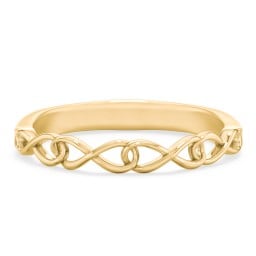 Intertwined Infinity Half Eternity Band