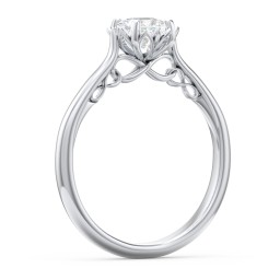 Diamond Solitaire Engagement Ring with Infinity Detail Bridge