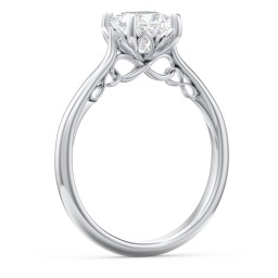 Diamond Solitaire Engagement Ring with Infinity Detail Bridge