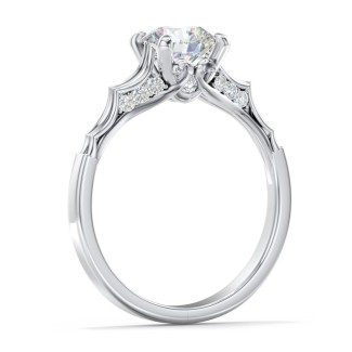 solitaire engagement ring with side accents