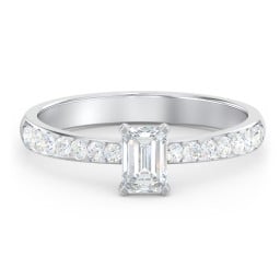 Engagement Ring with Graduated Side Stones