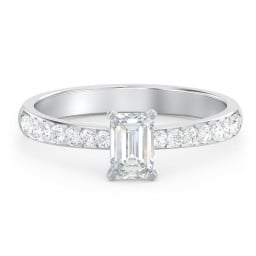 Engagement Ring with Graduated Side Stones