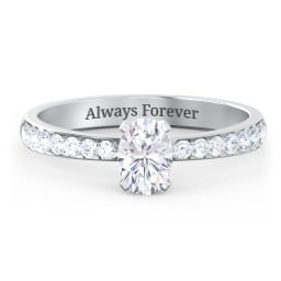 Engagement Ring with Graduated Side Stones