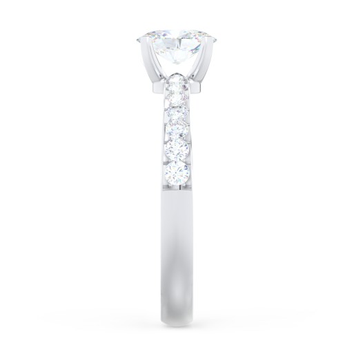 Engagement Ring with Graduated Side Stones