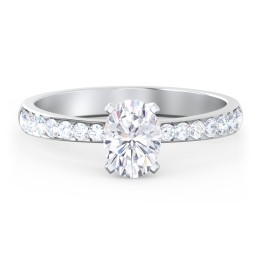 Engagement Ring with Graduated Side Stones