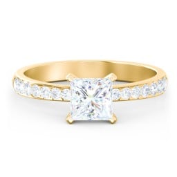 Engagement Ring with Graduated Side Stones