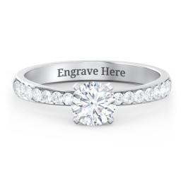 Engagement Ring with Graduated Side Stones