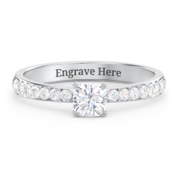 Engagement Ring with Graduated Side Stones