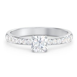 Engagement Ring with Graduated Side Stones