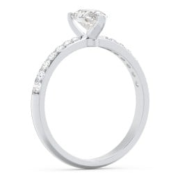 Engagement Ring with Graduated Side Stones