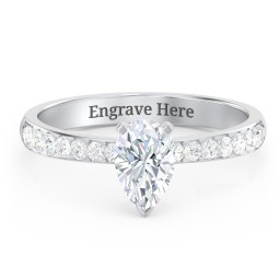 Engagement Ring with Graduated Side Stones