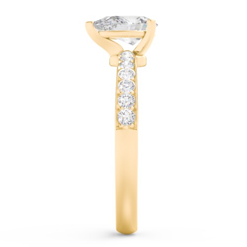 Engagement Ring with Graduated Side Stones