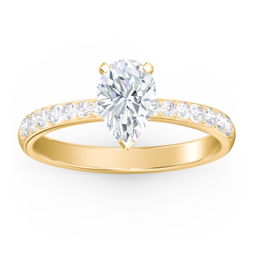 Engagement Ring with Graduated Side Stones
