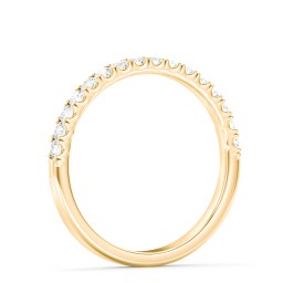 Micro-Pavé Half Eternity Diamond Band in 10K Solid Yellow Gold