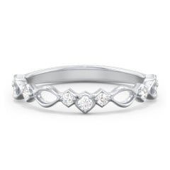 Modern Twisted Band with Diamond Accents