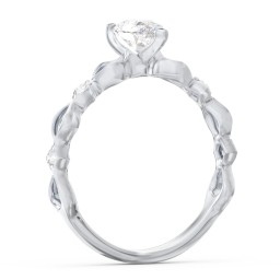 Modern Diamond Twisted Band Ring with Accents