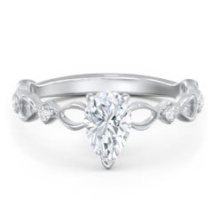 Modern Diamond Twisted Band Ring with Accents