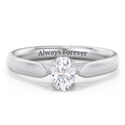 Classic Solitaire Engagement Ring with Cathedral Setting