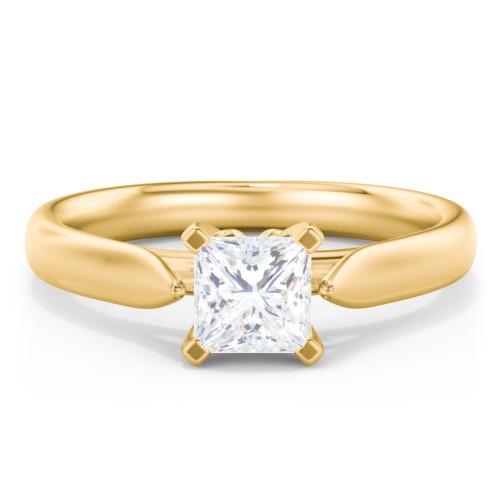 Classic Solitaire Engagement Ring with Cathedral Setting